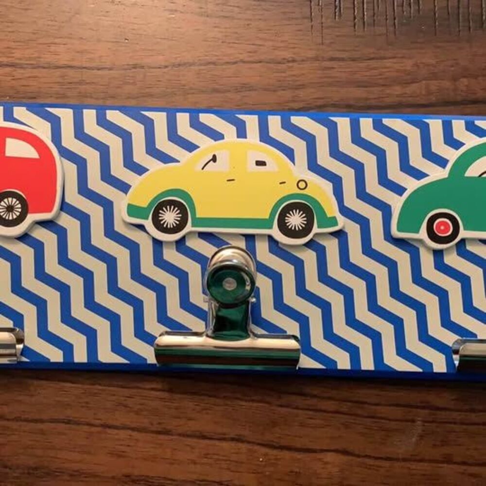 Baby Toddler Boy Decoration with Cars Primary Colors and Clips